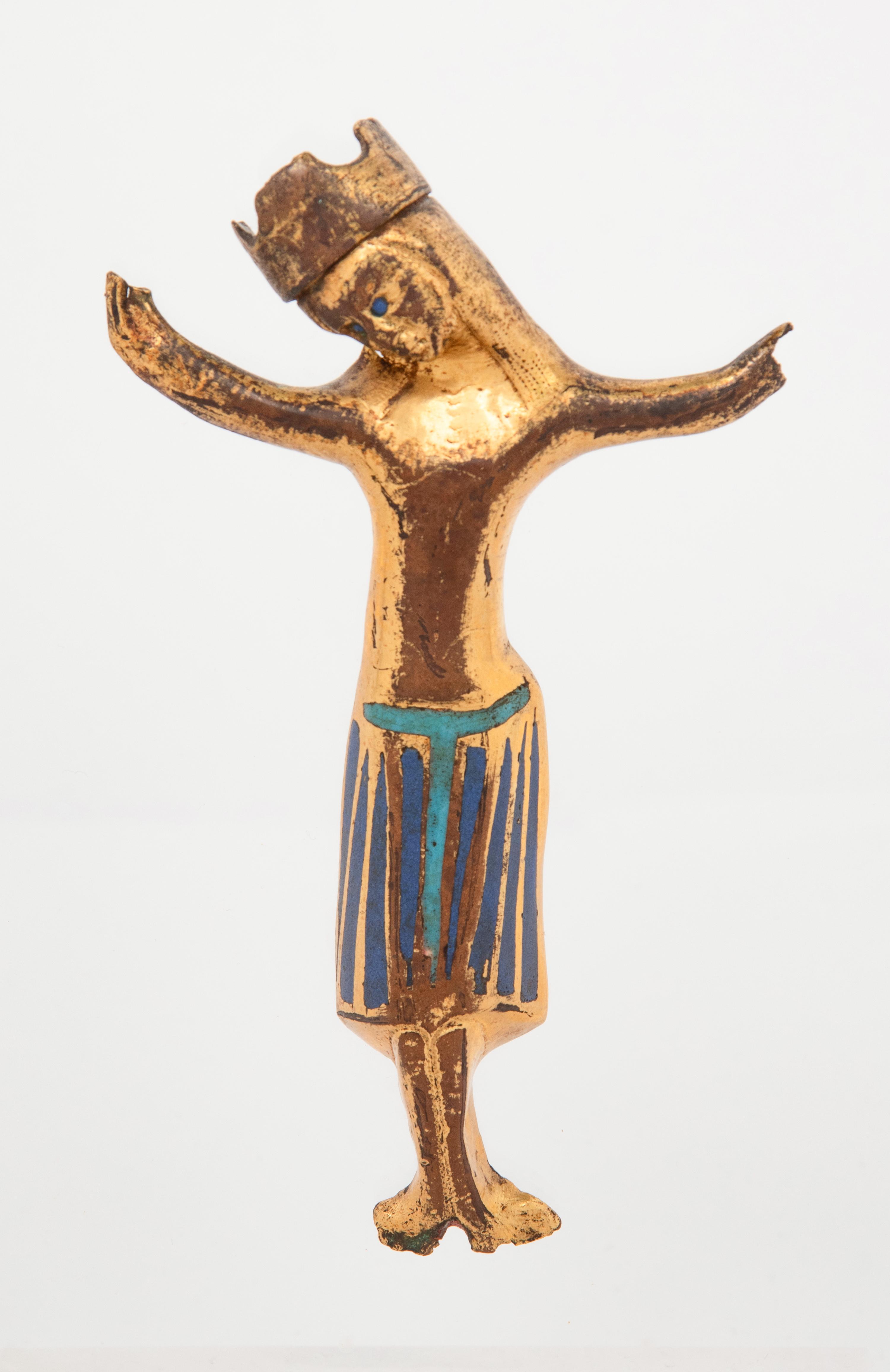 A Limoges Enameled and Gilt Copper Corpus Christi