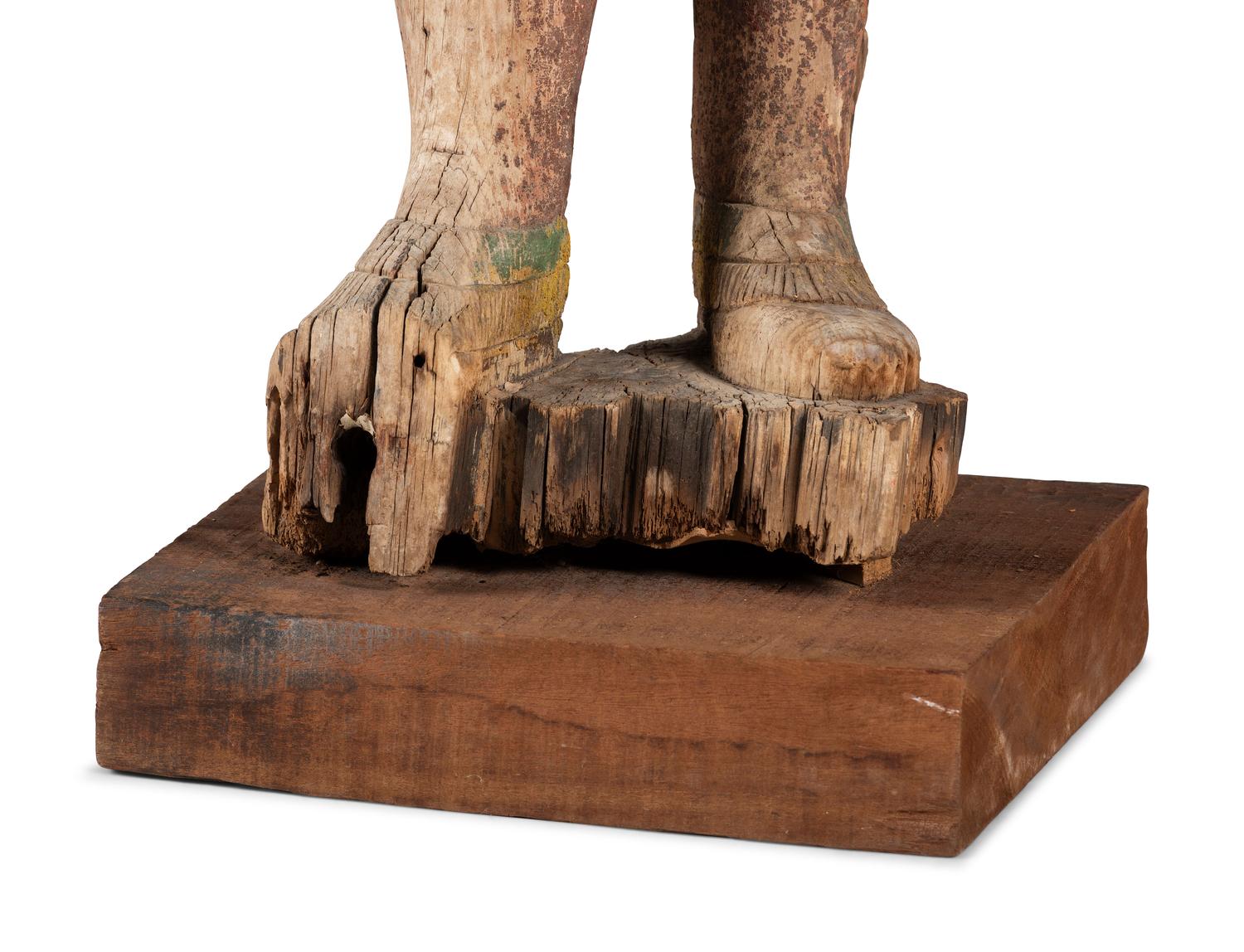 An American Carved and Painted Pine Tobacco Store Figure