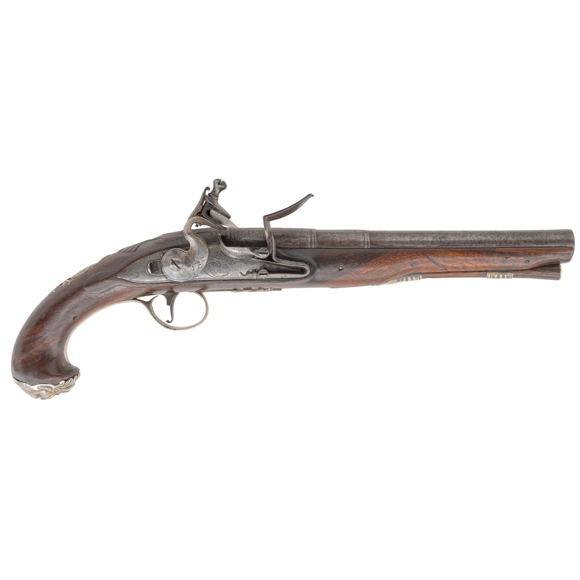 Carbine Bore English Flintlock Holster Pistol by W Arden