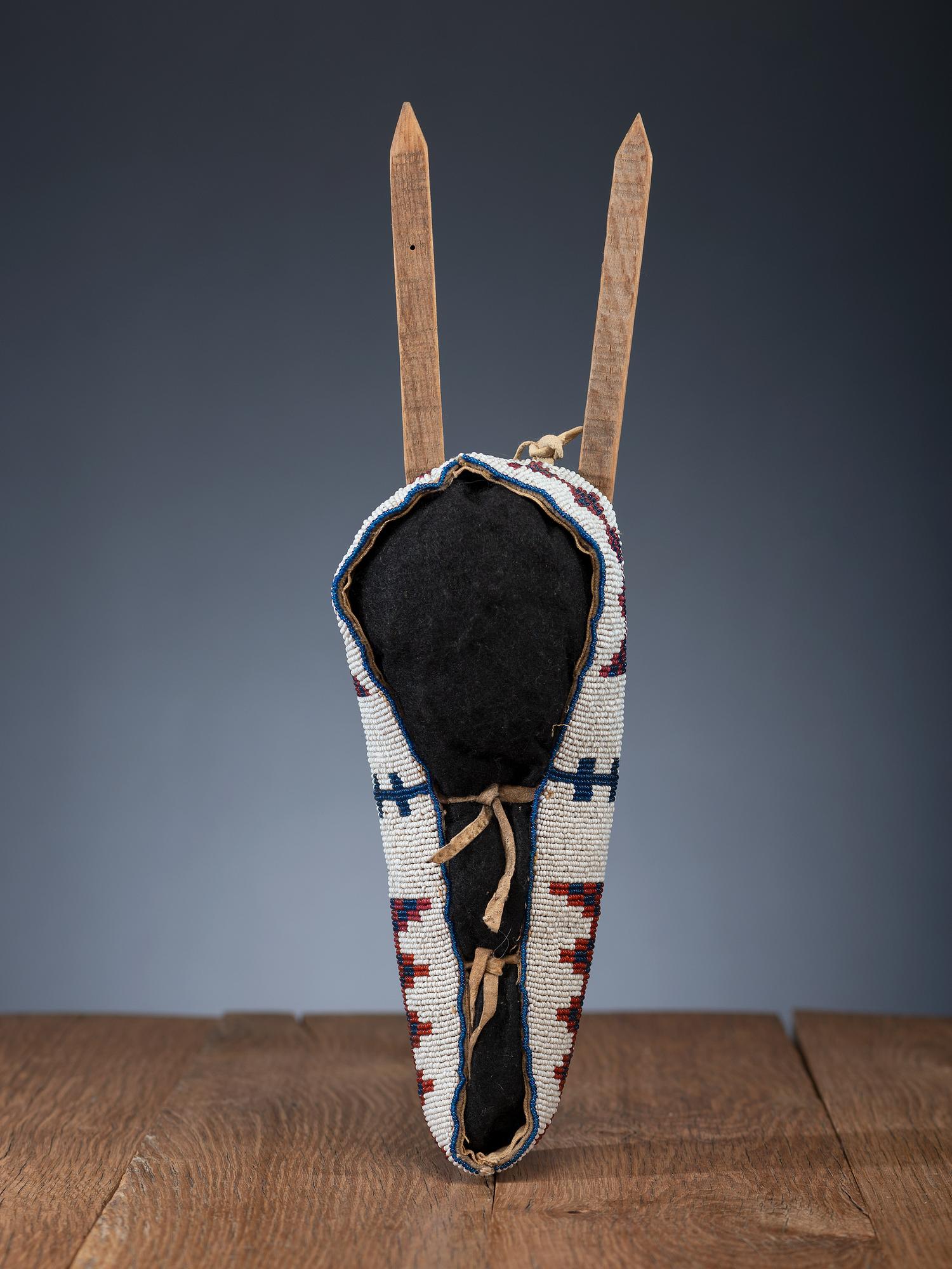 Central Plains Beaded Hide Toy Cradle