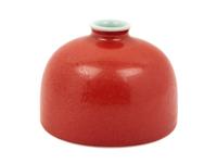 A Chinese Peachbloom Glazed Porcelain Beehive Water Pot, Taibaizun