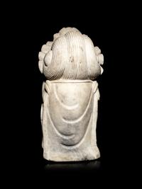 A Chinese White Marble Head of Guanyin