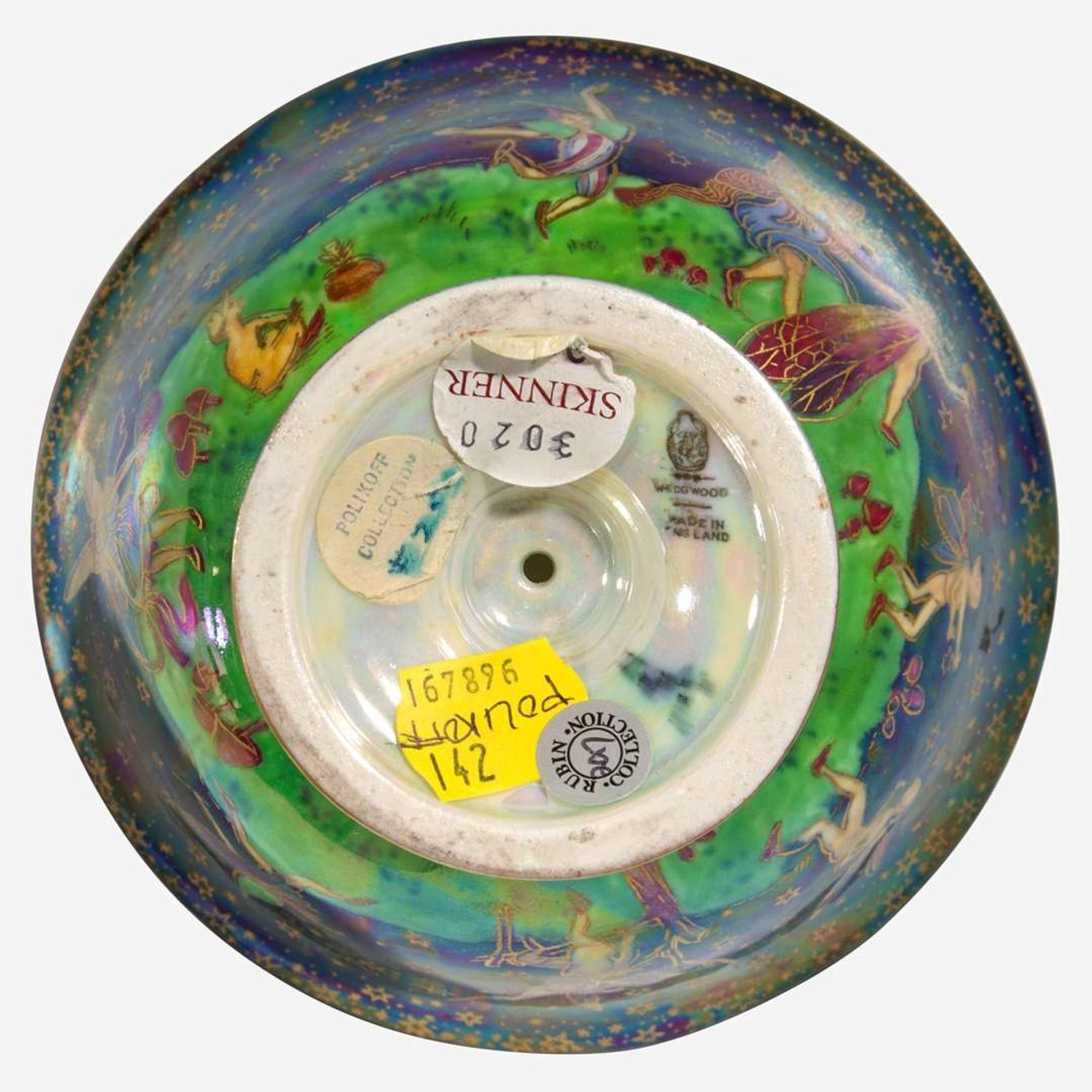 A Wedgwood Black Fairyland Lustre Melba Bowl UK, circa 1925