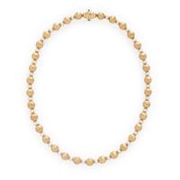 Yellow Gold and Cultured Pearl Necklace