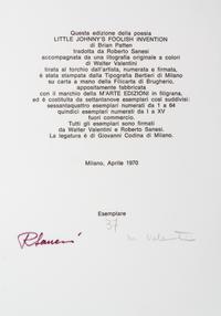 SANESI, ROBERTO. Un Lavoro dificile. Milan, 1970. Limited, signed. With one other by Sanesi. (2 works)