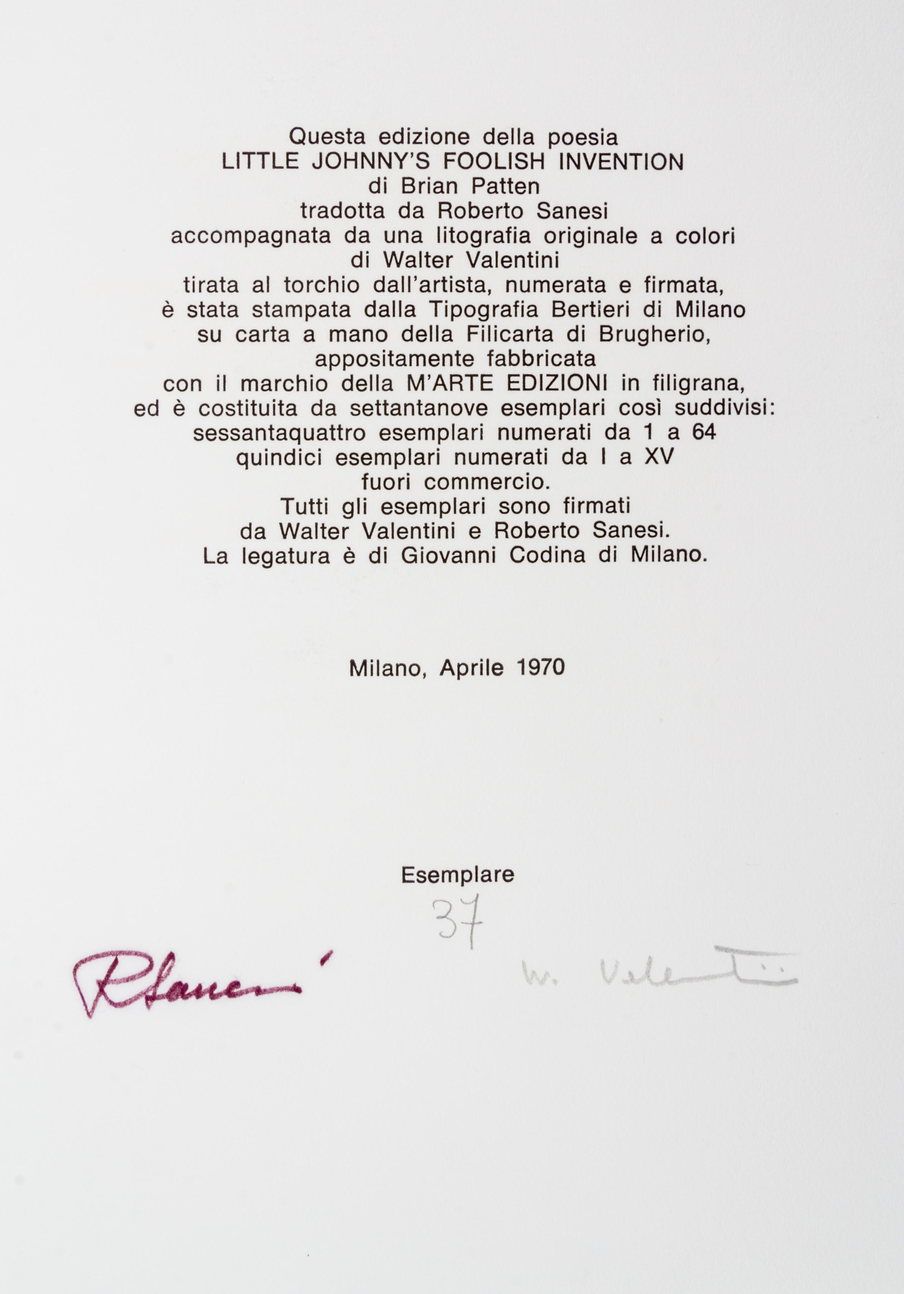 SANESI, ROBERTO. Un Lavoro dificile. Milan, 1970. Limited, signed. With one other by Sanesi. (2 works)