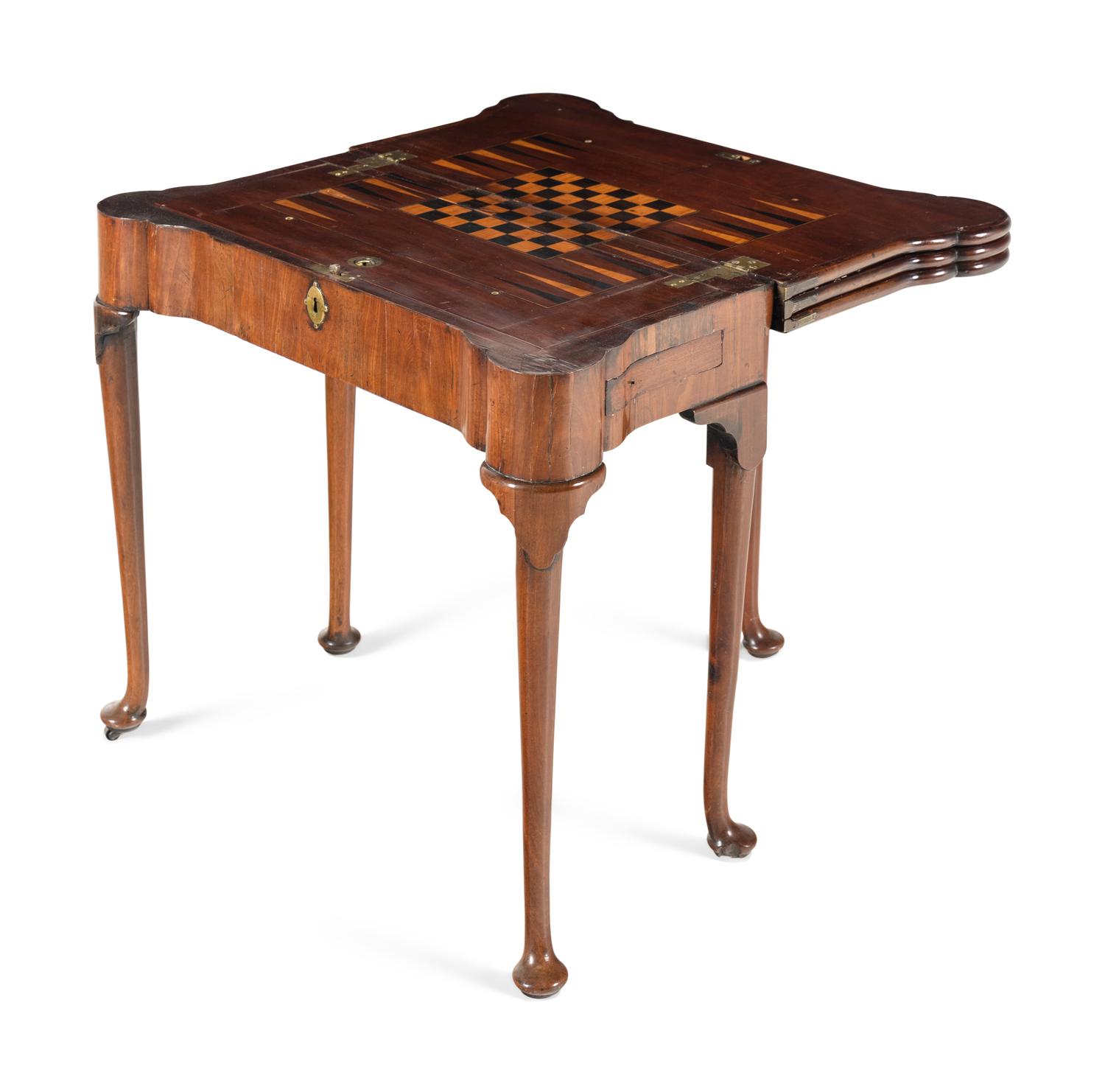 A George II Mahogany Triple Flip-Top Game Table