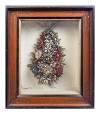 An American Wool and Wire Shadowbox