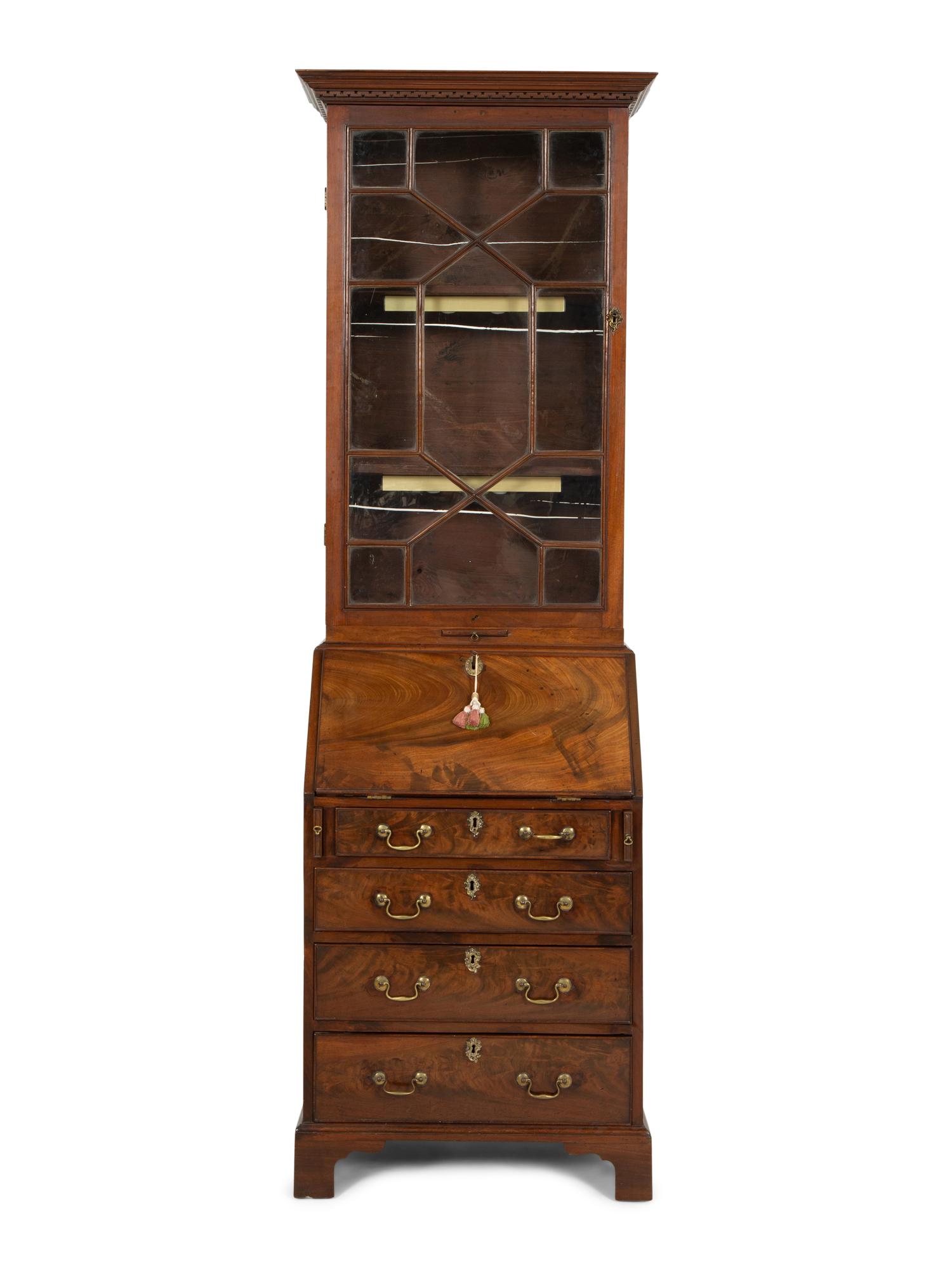 A George III Mahogany Secretary Bookcase