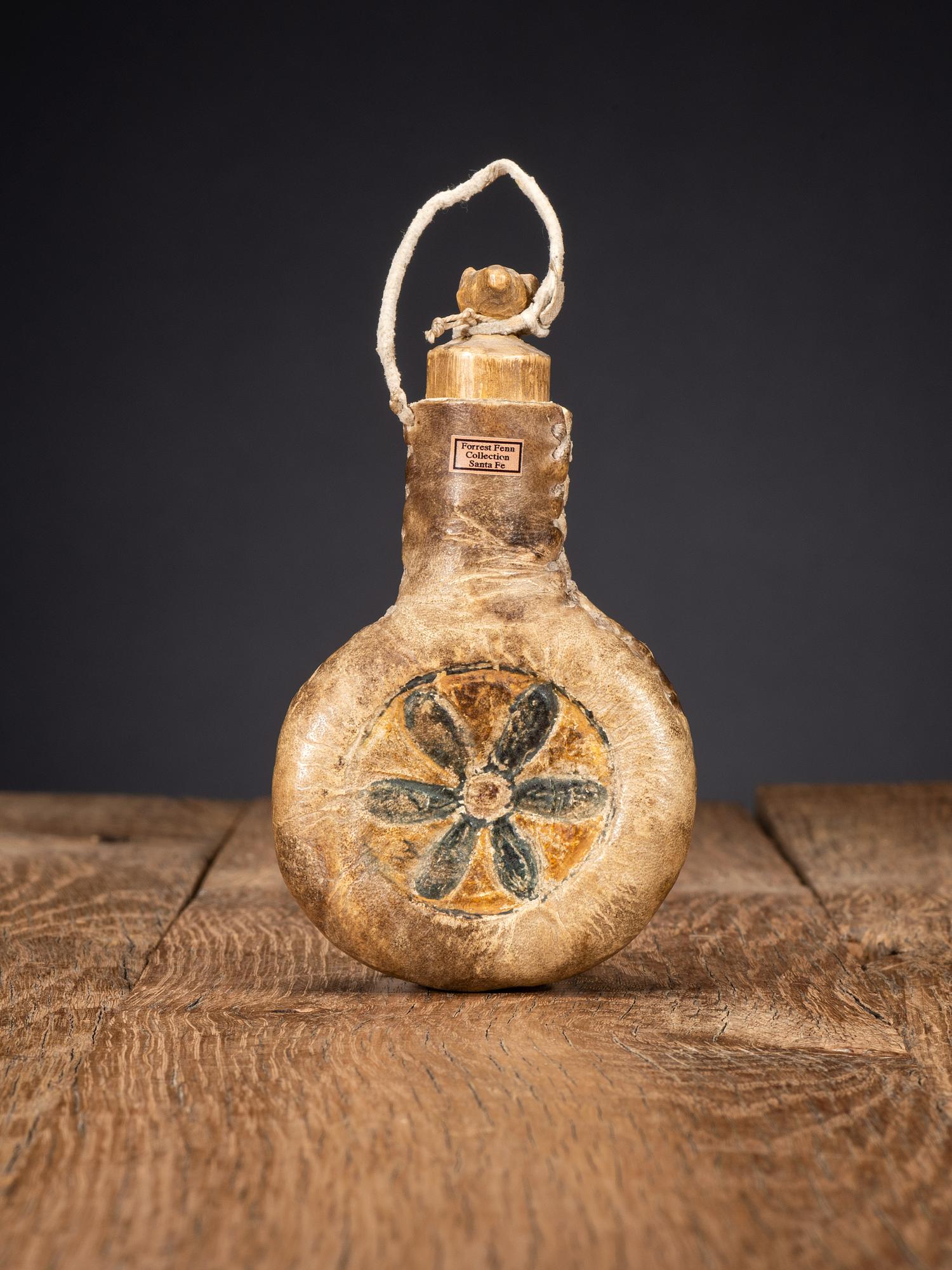 Spanish New Mexican Rawhide Tobacco Canteen