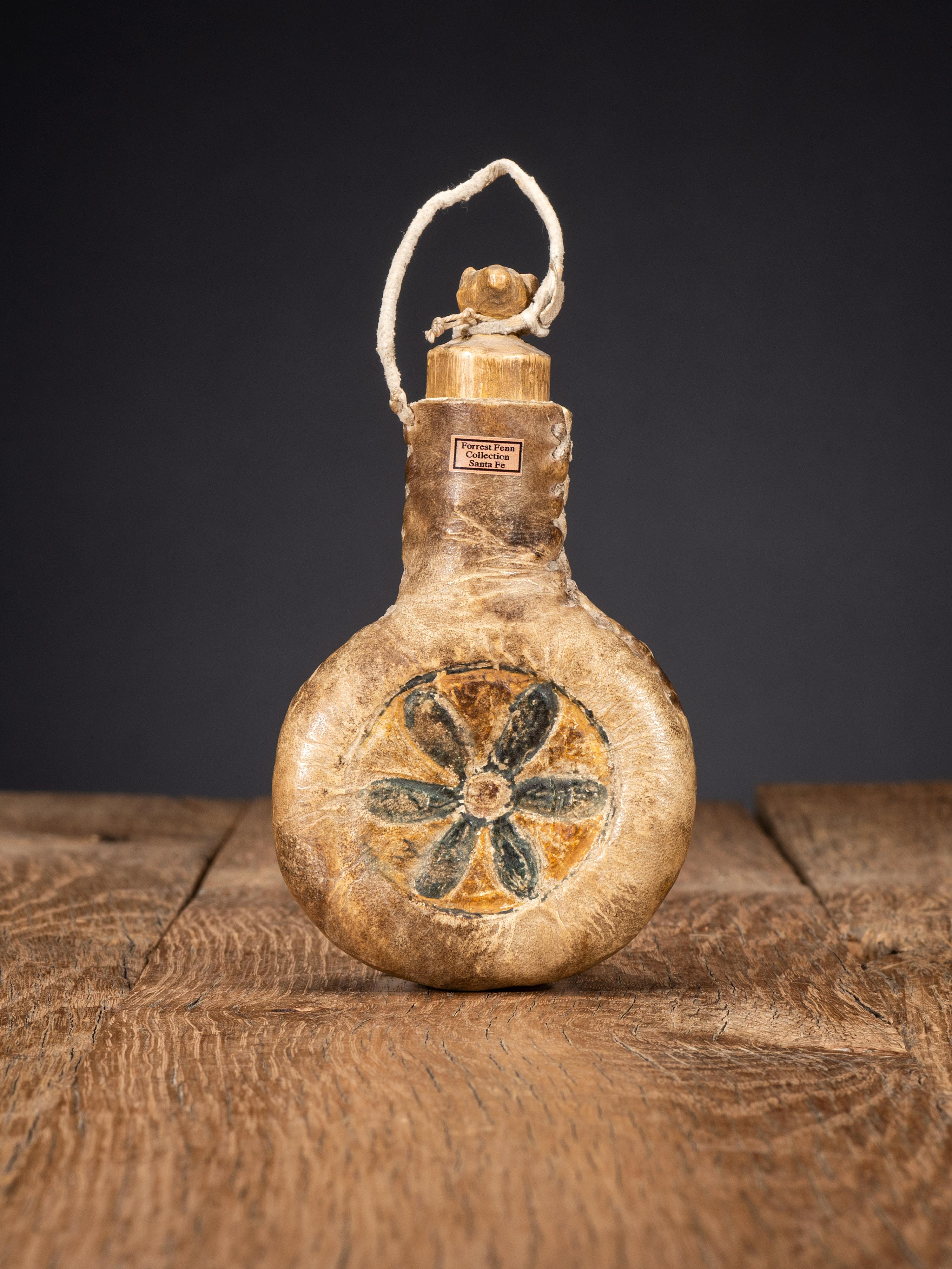 Spanish New Mexican Rawhide Tobacco Canteen