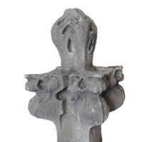 A set of Six Carved Stone Finials 7" W x 7" D x 28" H — United States, Early 20th Century