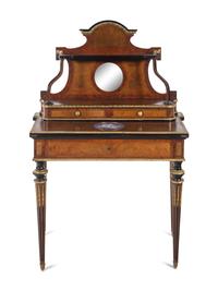A Napoleon III Style Gilt Bronze Mounted Burlwood and Parcel Ebonized Étagère Table