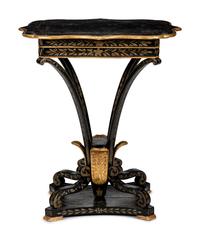 A North European Chinoiserie Decorated Work Table