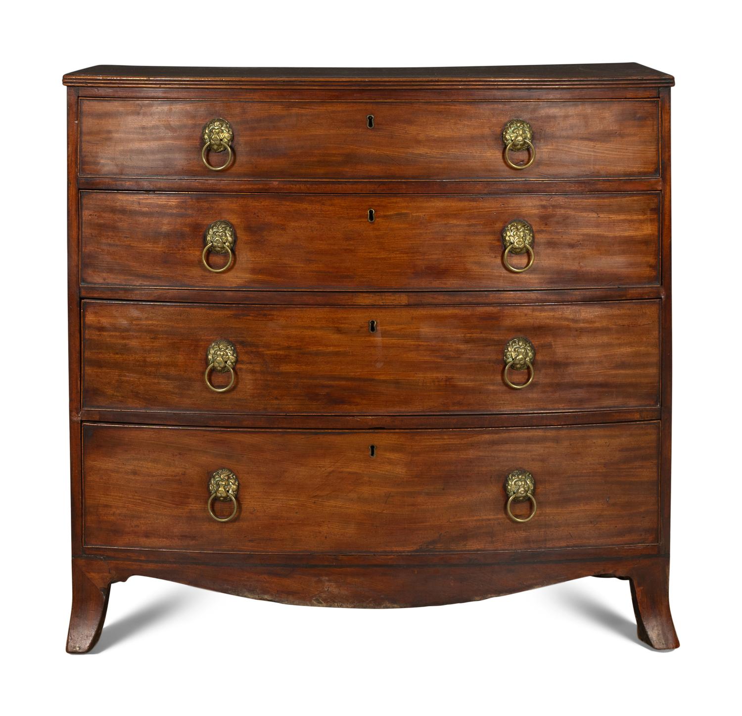 A George III Mahogany Bow-Front Chest of Drawers