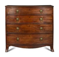 A George III Mahogany Bow-Front Chest of Drawers