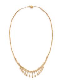 YELLOW GOLD AND DIAMOND FRINGE NECKLACE
