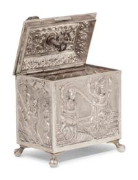 An Anglo-Indian Silver Tea Caddy