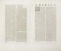 (MAP) JANSSON, JAN. America Noviter Delineata. Amsterdam, 1644. Engraved map w/hand-coloring.
