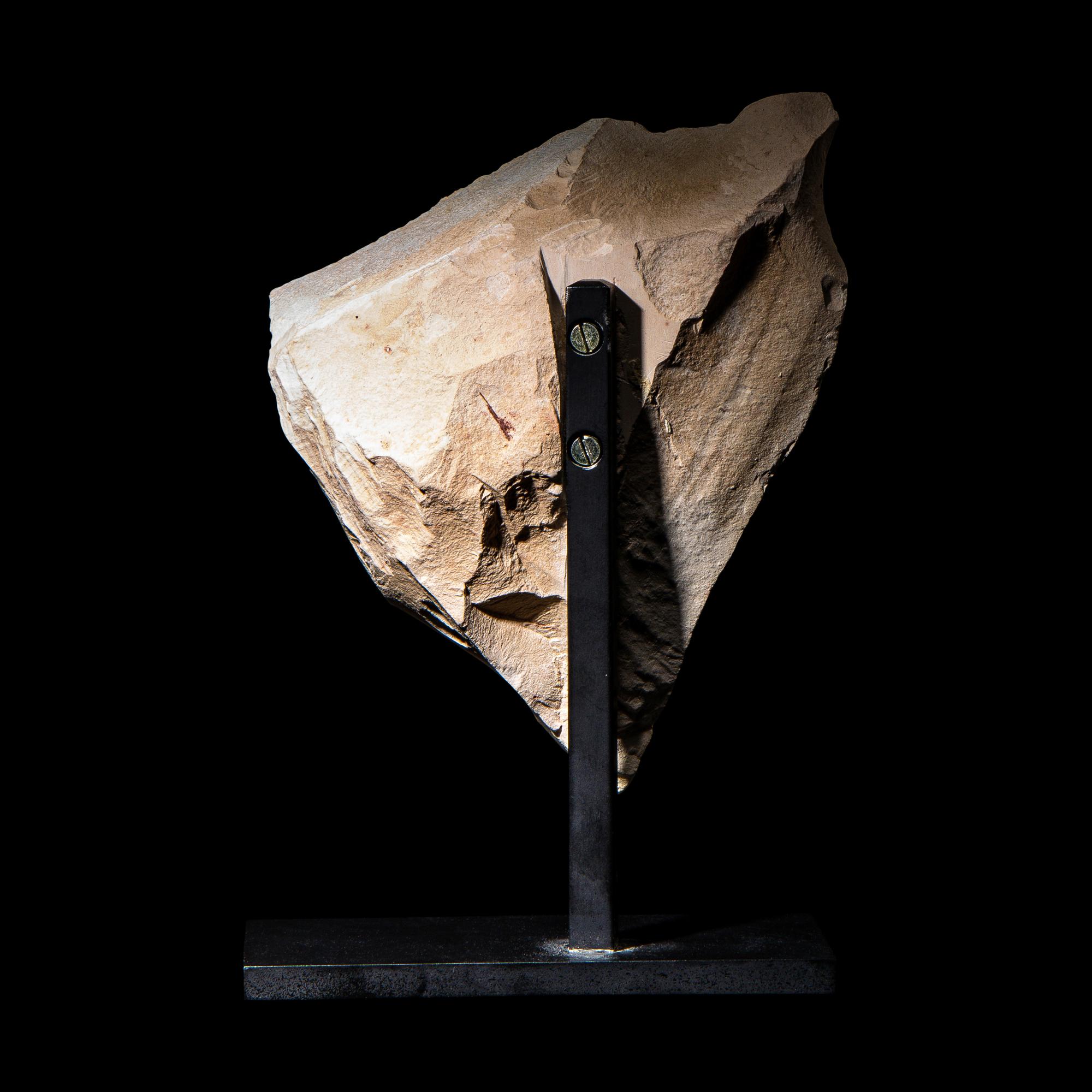 An Egyptian Painted Limestone Relief Fragment