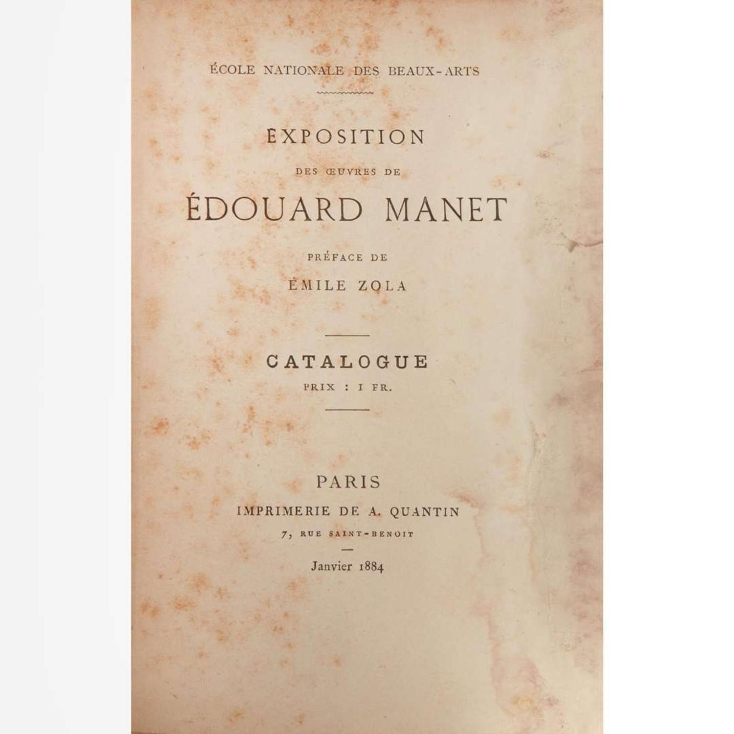 [Art] [Manet, Édouard] (Leenhoff, Léon) Exposition Des Oeuvres De Édouard Manet...
