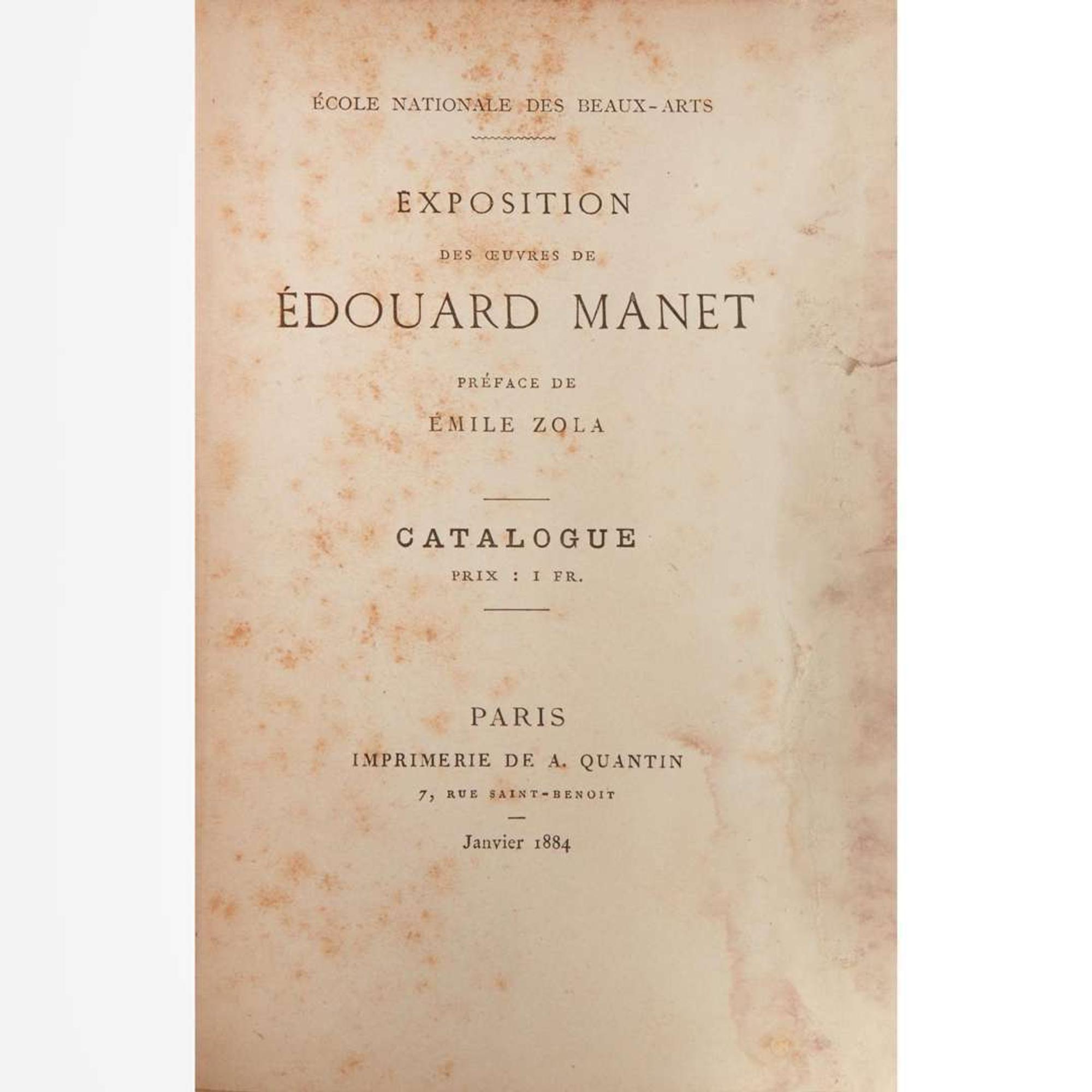 [Art] [Manet, Édouard] (Leenhoff, Léon) Exposition Des Oeuvres De Édouard Manet...