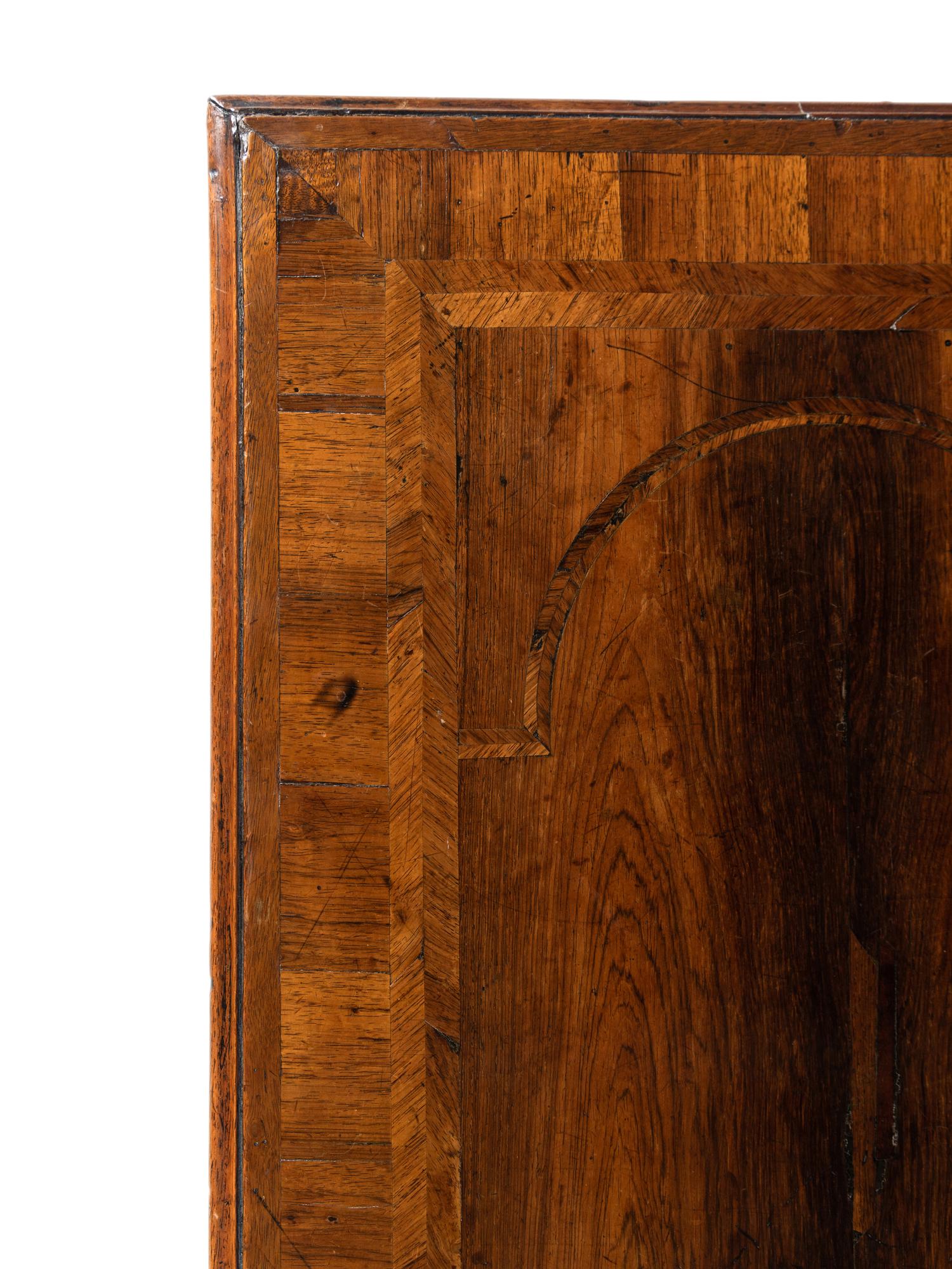 A George II Walnut and Marquetry Chest of Drawers