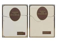 Plate IV and Plate VIII from Marino From Shakespeare II (a pair of prints)