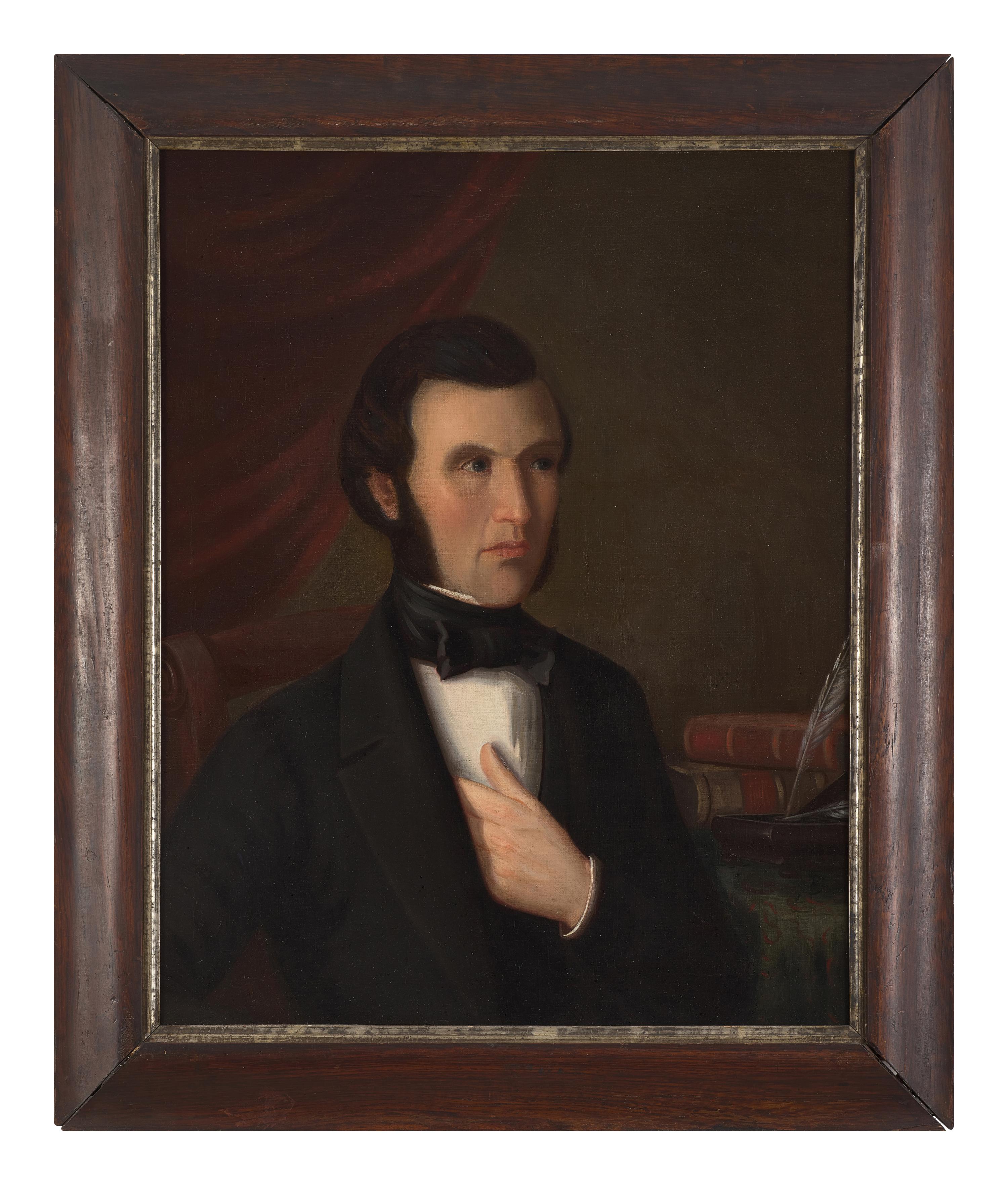 American School 19th Century, Portrait of a Gentleman Named Frederick Smith