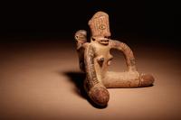 A Nicoya Polychrome Pottery Mother and Child