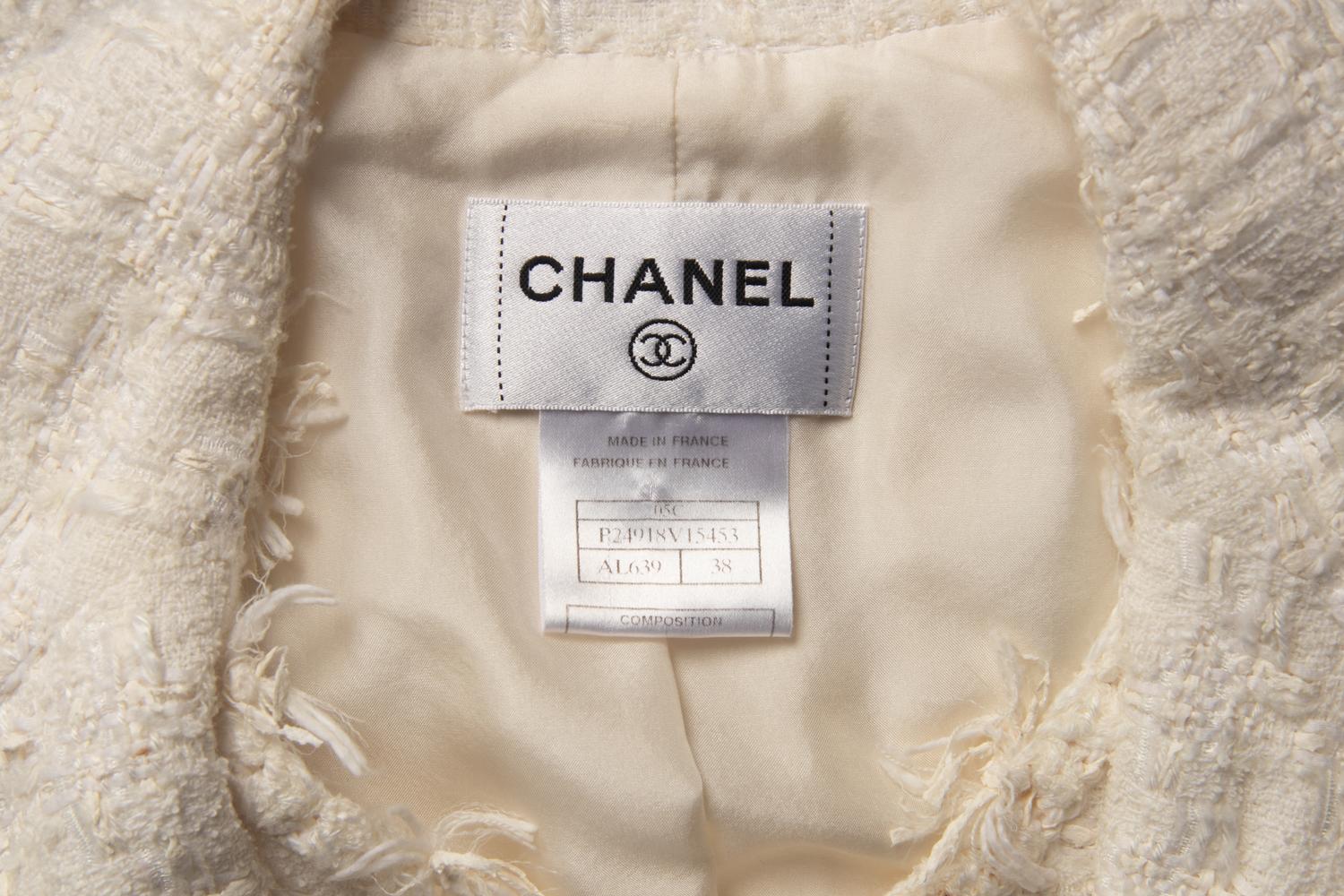 Chanel White Tweed Dress