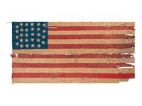 [FLAGS]. 28-star American flag. Ca mid-19th century.