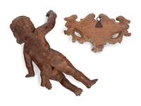 Two Italian Carved Wood Ornaments