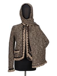 Chanel, Knit Cardigan with Matching Scarf
