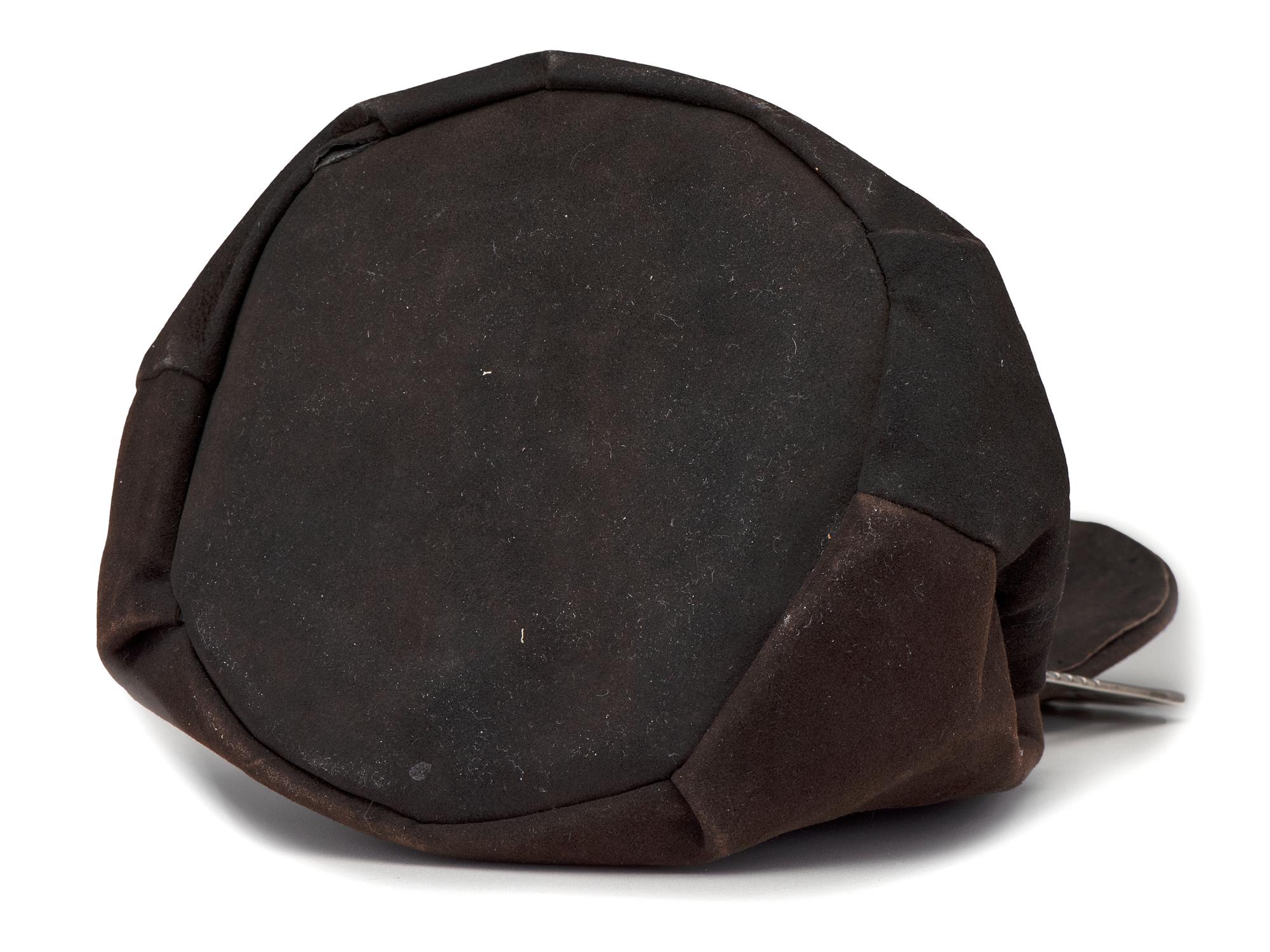 Brown Suede Purse, with Sterling Silver Handle and Concha