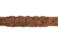 [CIVIL WAR]. Camp Chase, Ohio folk art carved walking stick. Ca 1862.