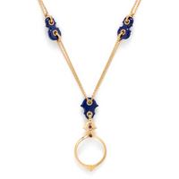 PAUL MORELLI, YELLOW GOLD, LAPIS LAZULI MAGNIFYING GLASS SAUTOIR