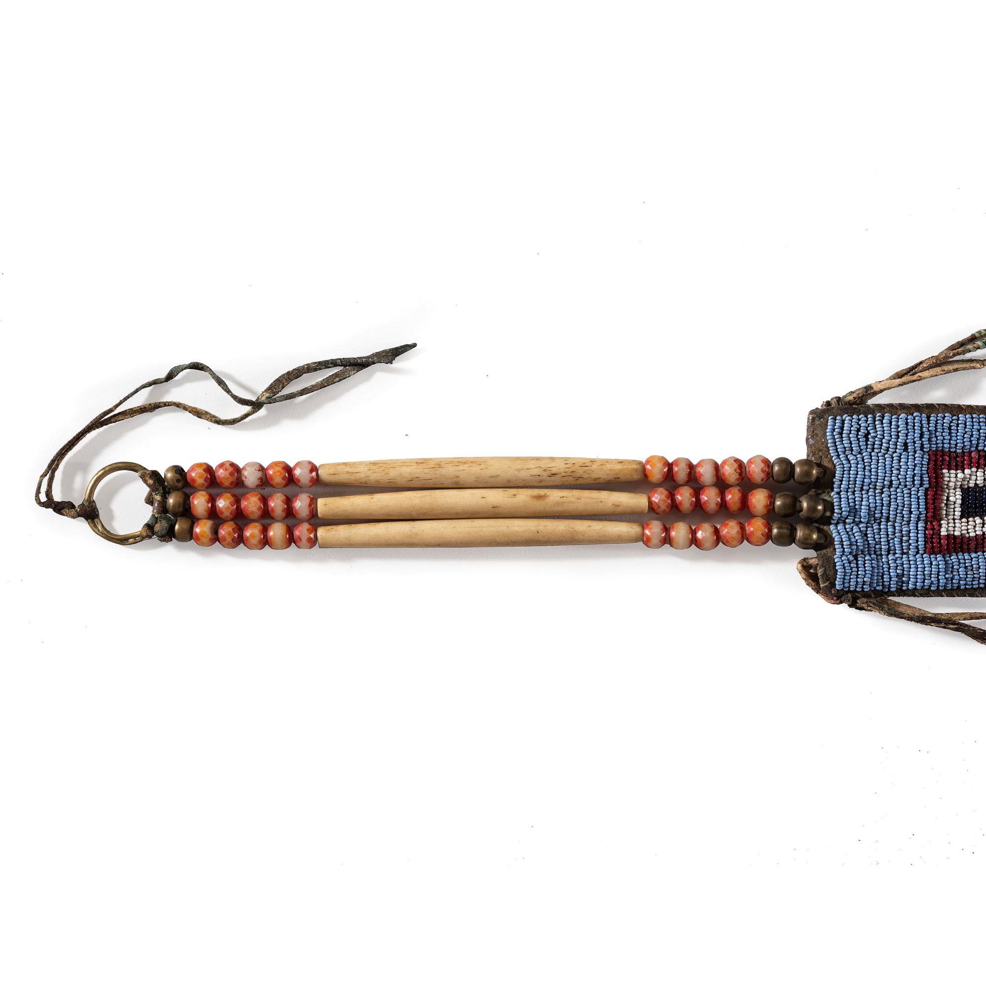 Sioux Double-sided Beaded and Quilled Hair Ornament