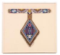 Apache Beaded T-Necklace Height 17 x width 15 inches — Early 20th Century