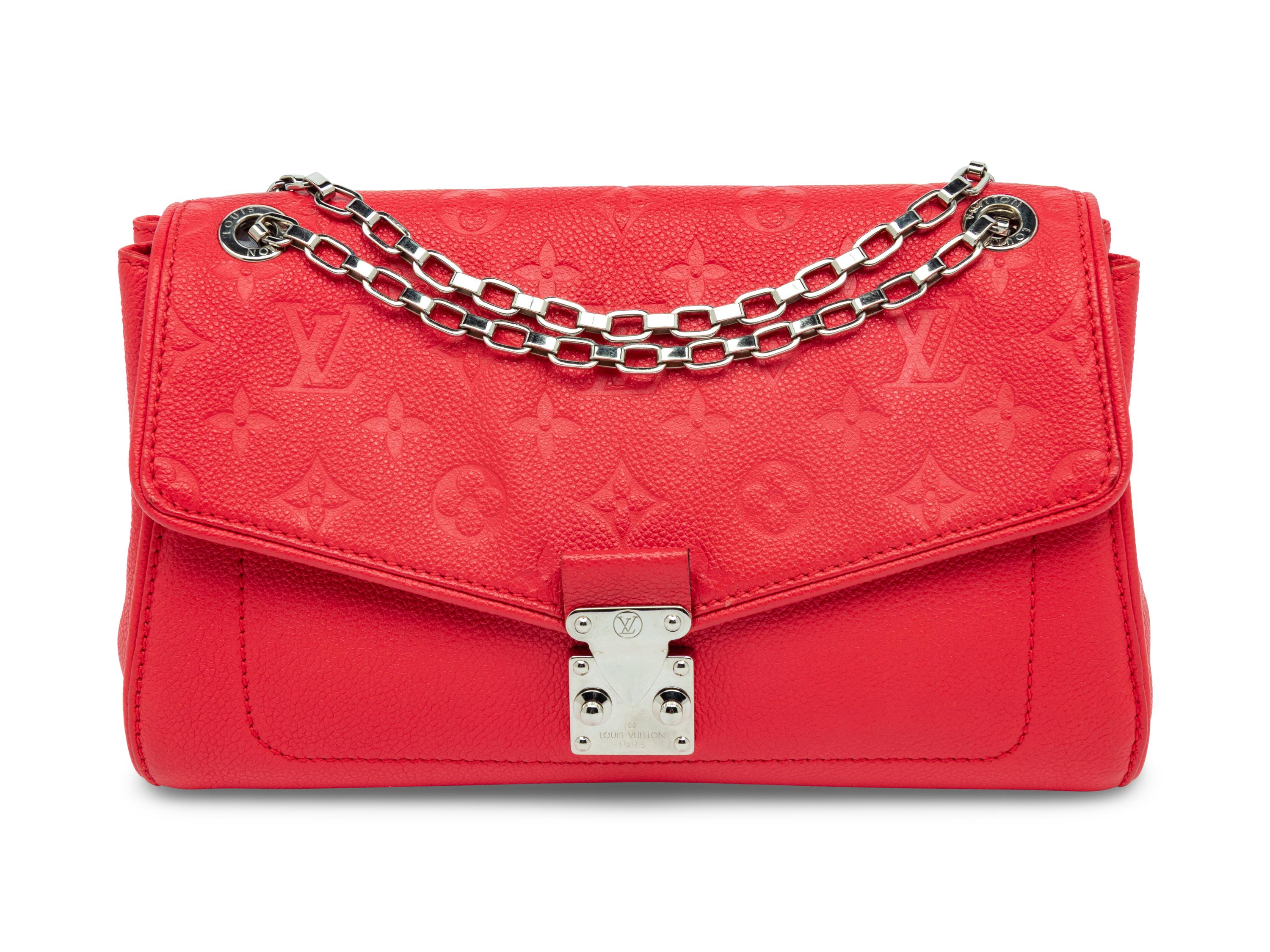 LOUIS VUITTON, RED EMPREINTE SAINT GERMAIN PM BAG