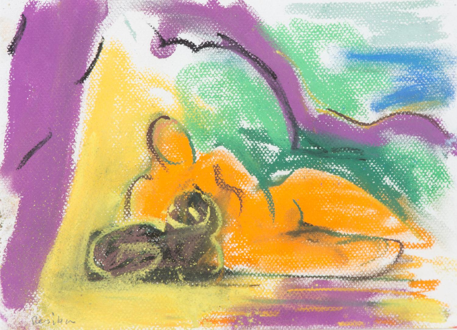 Paul Resika, (American, b. 1928), Woman, Cat, Three, 2004