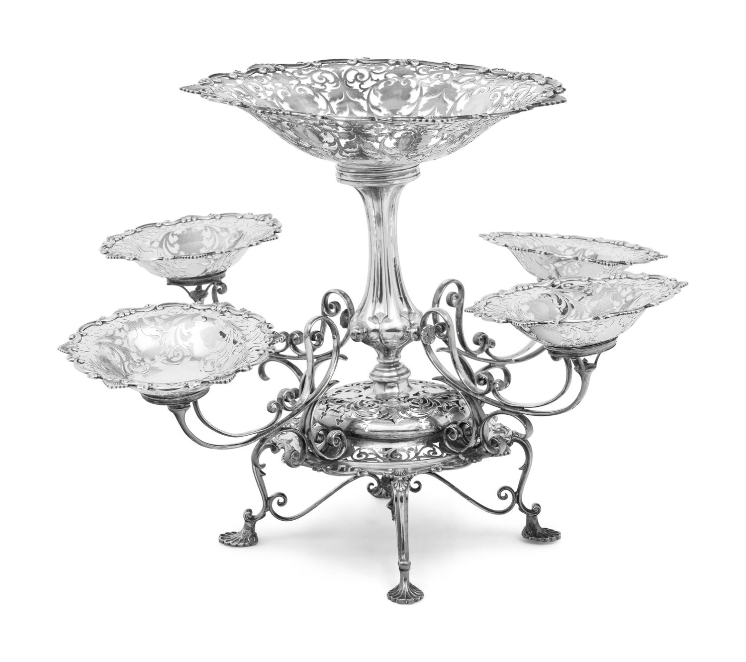 An Edward VII Silver Epergne