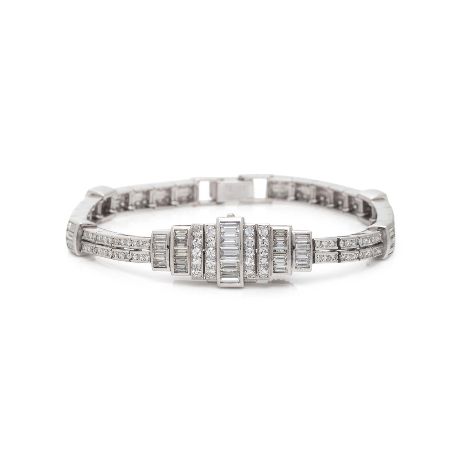 AUDEMARS PIGUET, PLATINUM AND DIAMOND SURPRISE WRISTWATCH