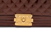 Chanel Medium Patent Leather Boy Bag, 2015-2016
