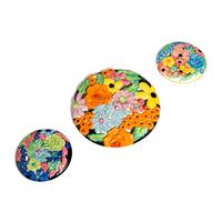 Bouquet Wall Medallions, collection of three, c. 1935