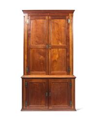 A Federal Inlaid Walnut Linen Press