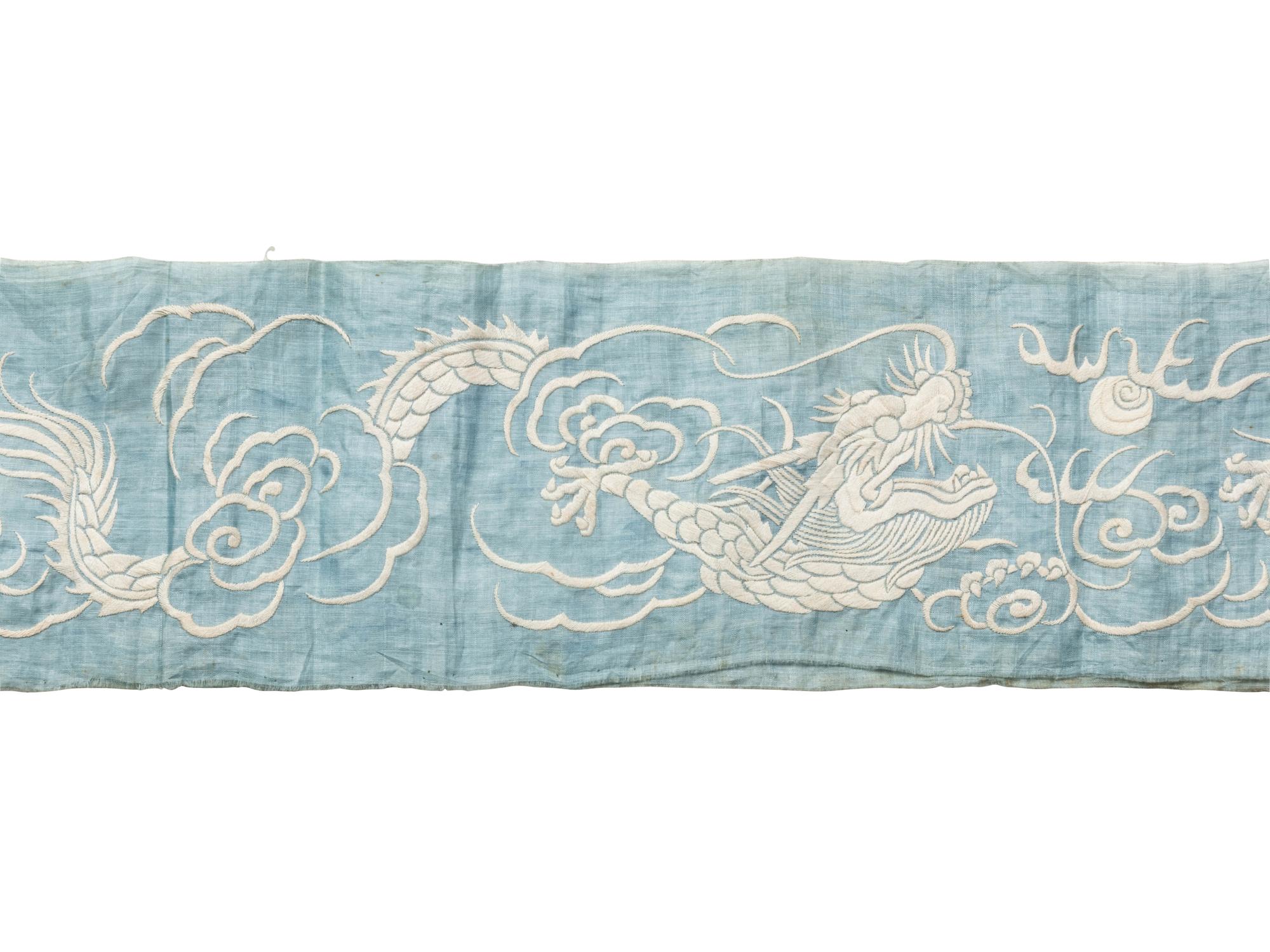 Seven Chinese Embroidered and Woven Silk Panels