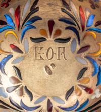 A Russian Plique-à-Jour Enameled Silver Charka