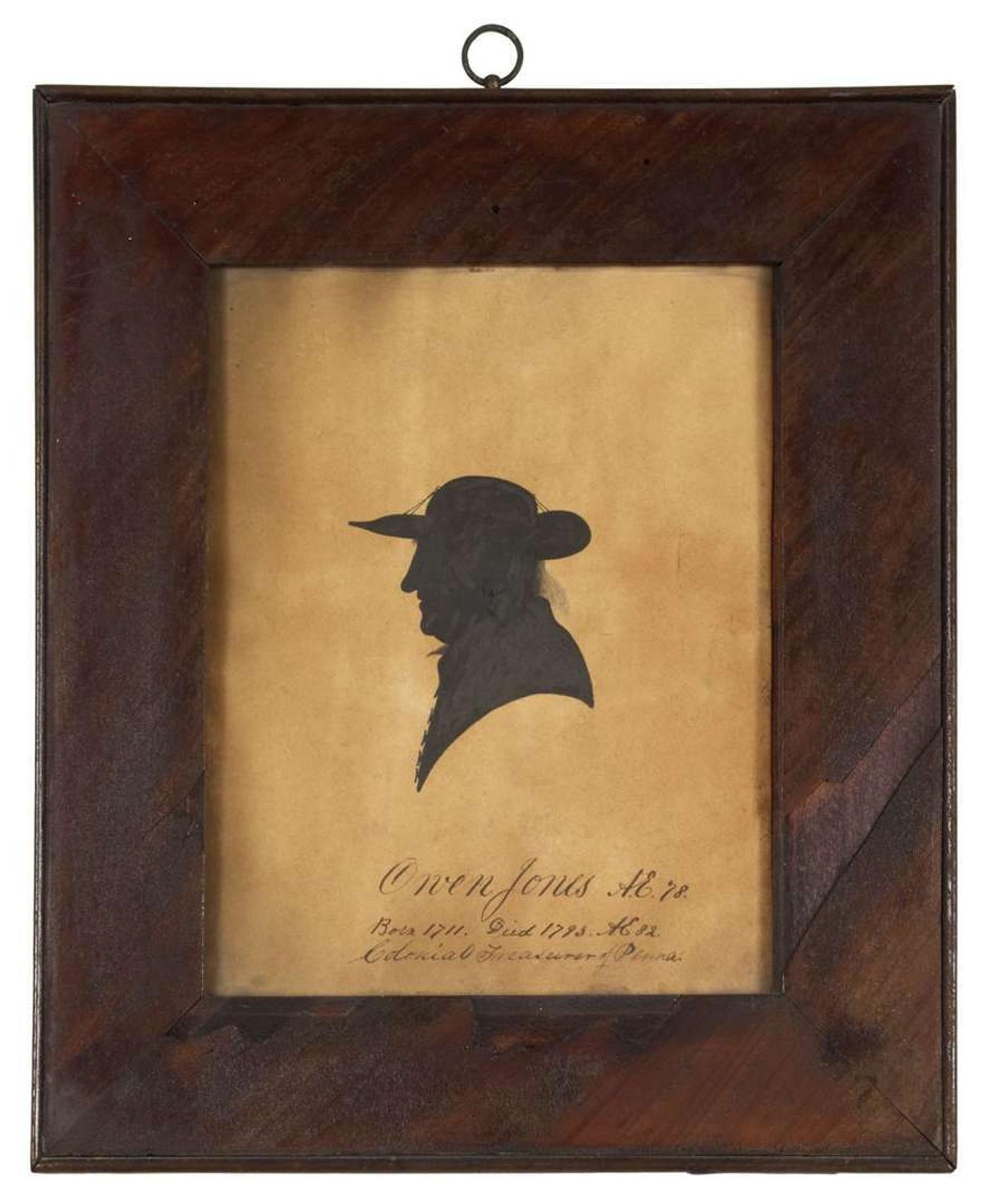Silhouette of Owen Jones (1711-1793) late 18th/early 19th century