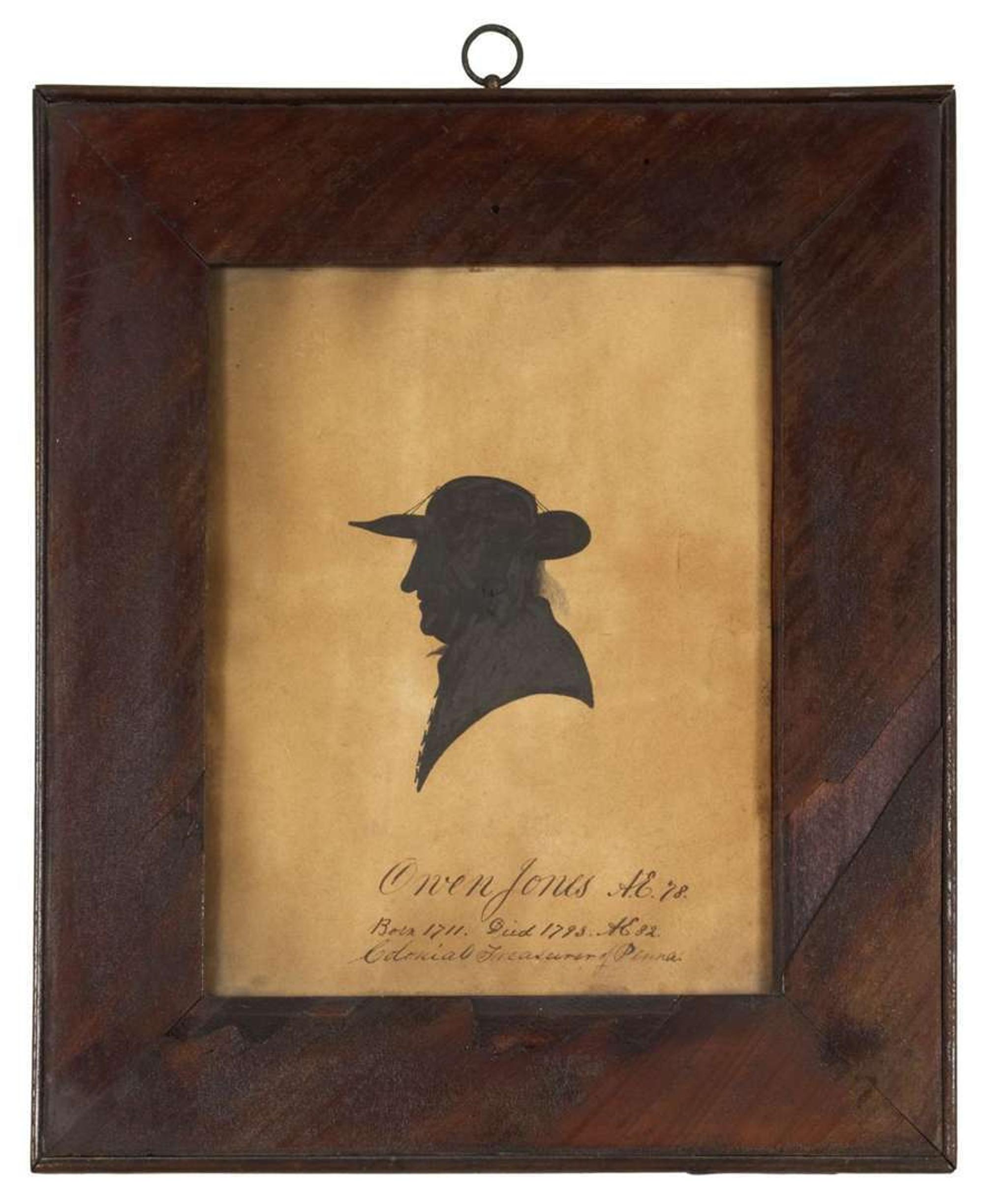 Silhouette of Owen Jones (1711-1793) late 18th/early 19th century